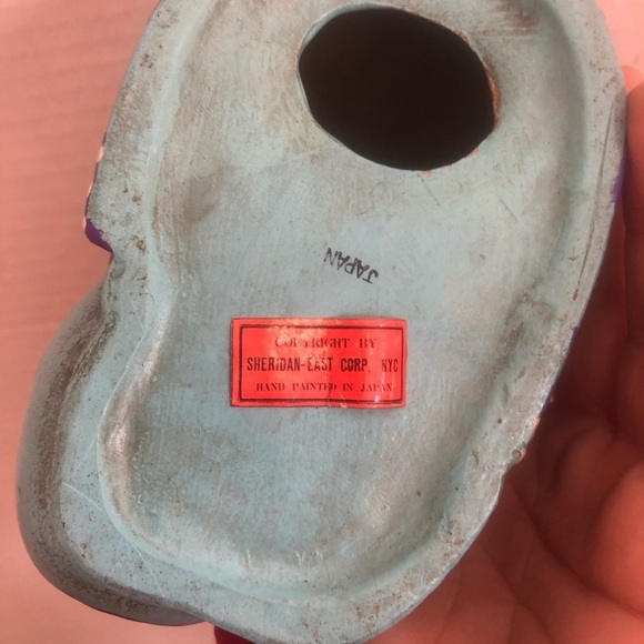 Vtg Pride Creations Striped Cat Coin Bank - Picture 10 of 11